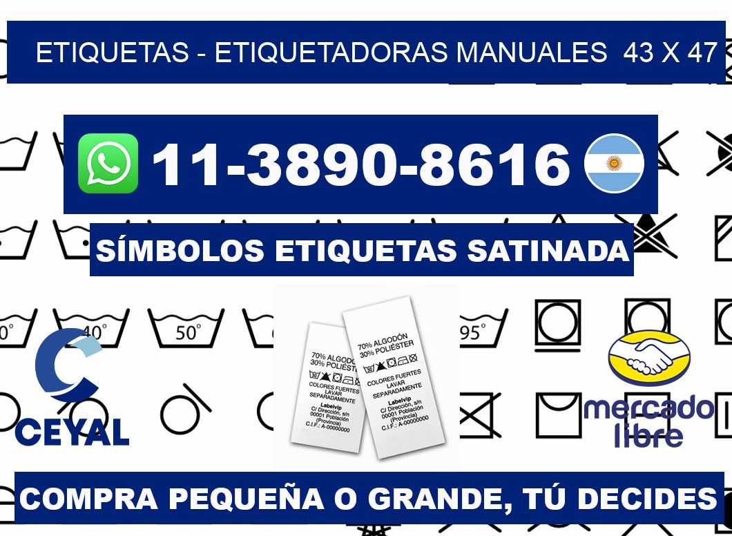 etiquetas - Etiquetadoras Manuales 43 x 47