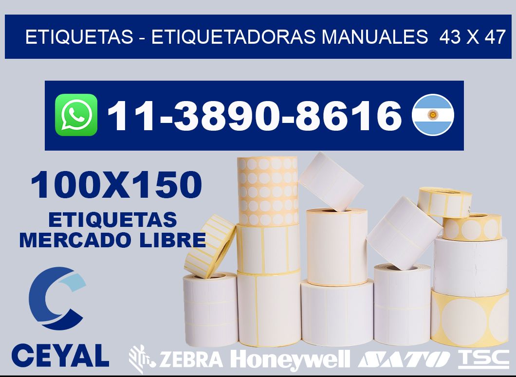 etiquetas - Etiquetadoras Manuales 43 x 47