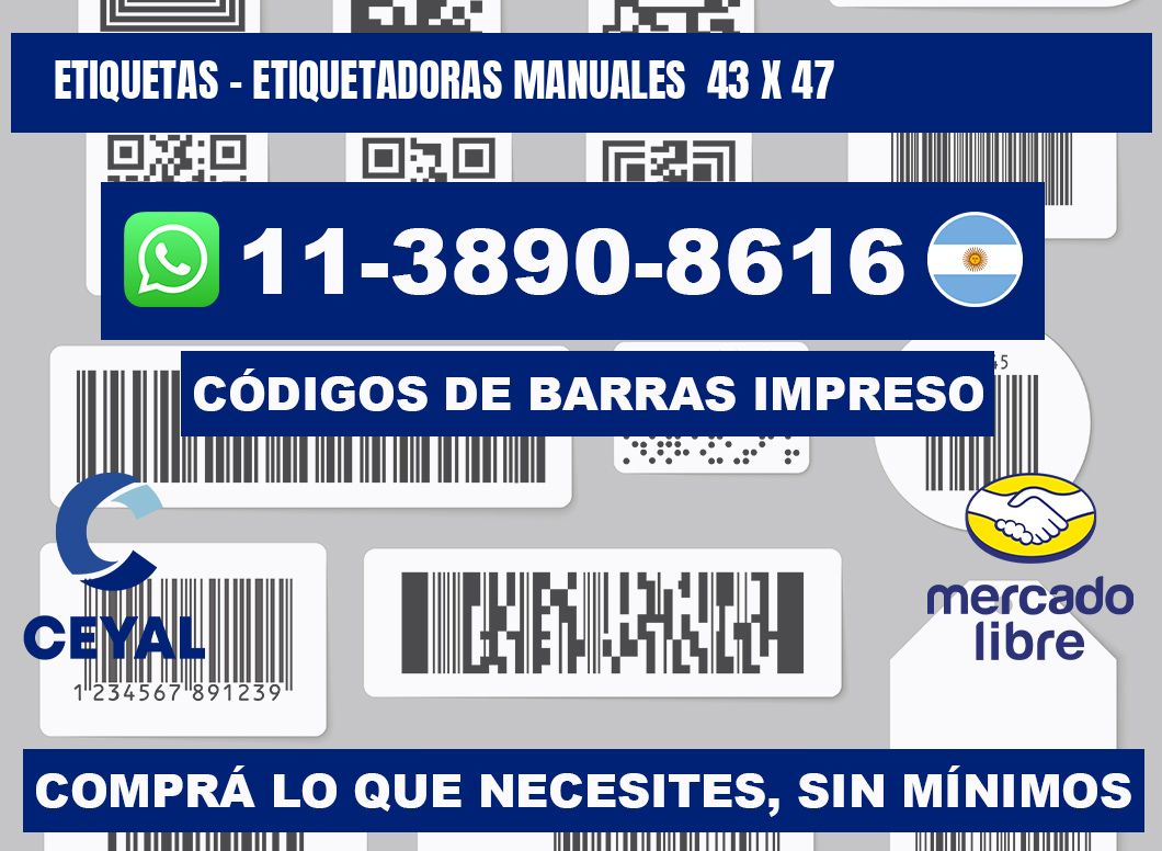 etiquetas - Etiquetadoras Manuales 43 x 47