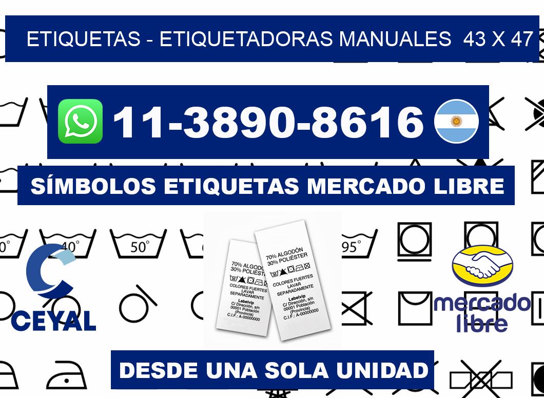 etiquetas - Etiquetadoras Manuales 43 x 47
