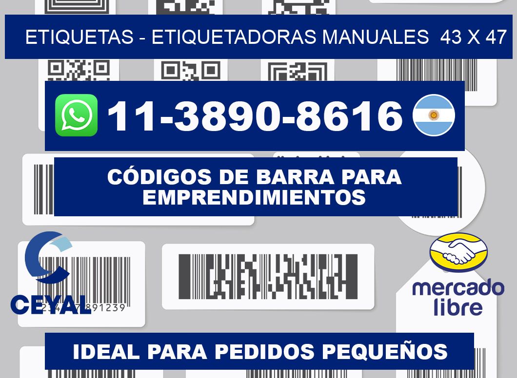 etiquetas - Etiquetadoras Manuales 43 x 47