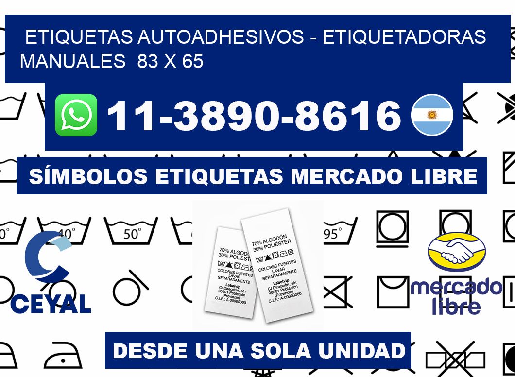 etiquetas autoadhesivos - Etiquetadoras Manuales 83 x 65