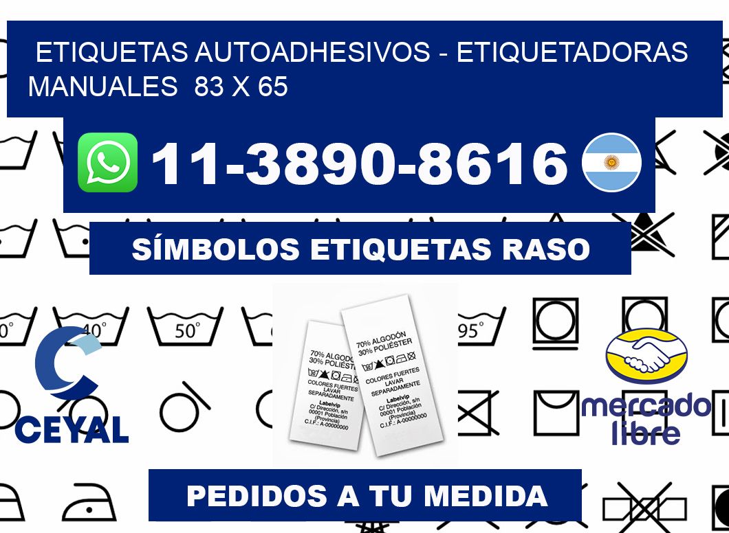 etiquetas autoadhesivos - Etiquetadoras Manuales 83 x 65