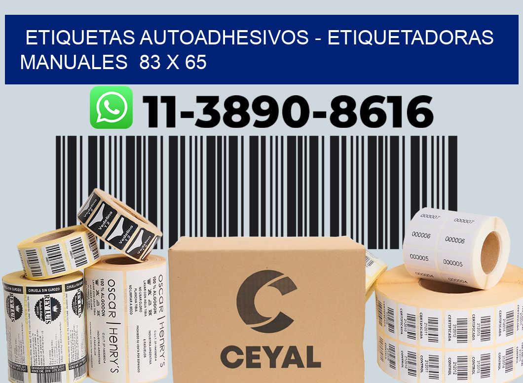 etiquetas autoadhesivos - Etiquetadoras Manuales 83 x 65