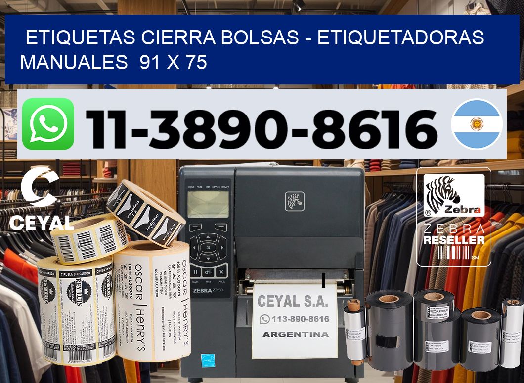 etiquetas cierra bolsas – Etiquetadoras Manuales  91 x 75