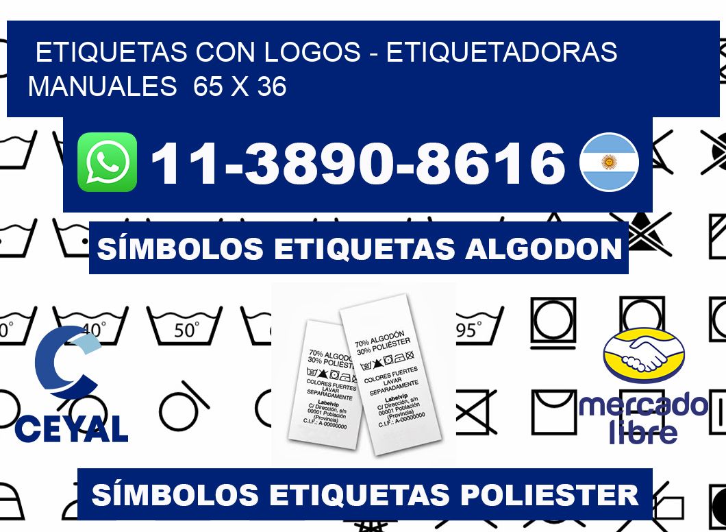etiquetas con logos - Etiquetadoras Manuales 65 x 36