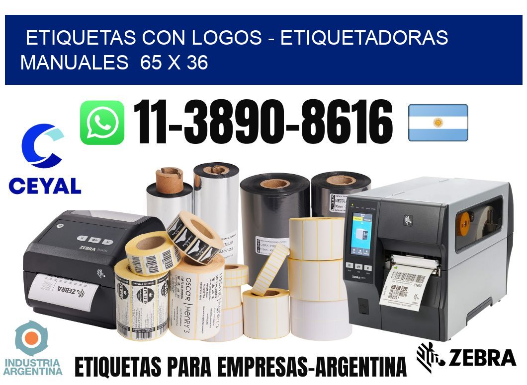 etiquetas con logos - Etiquetadoras Manuales 65 x 36