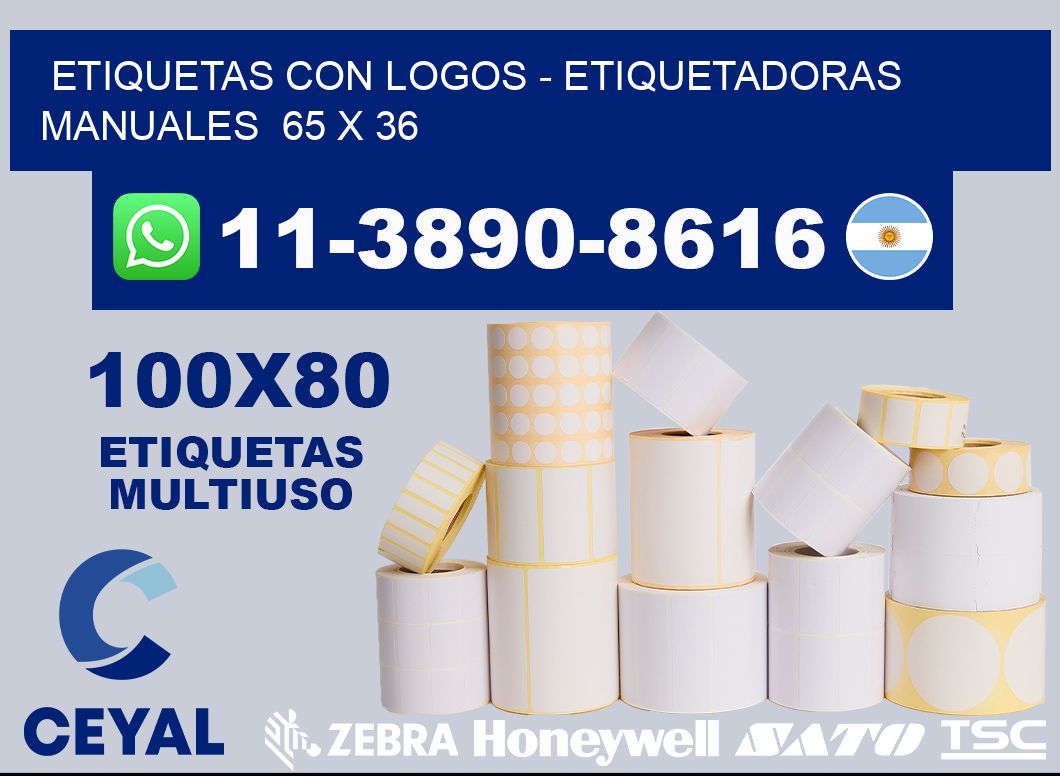 etiquetas con logos – Etiquetadoras Manuales  65 x 36