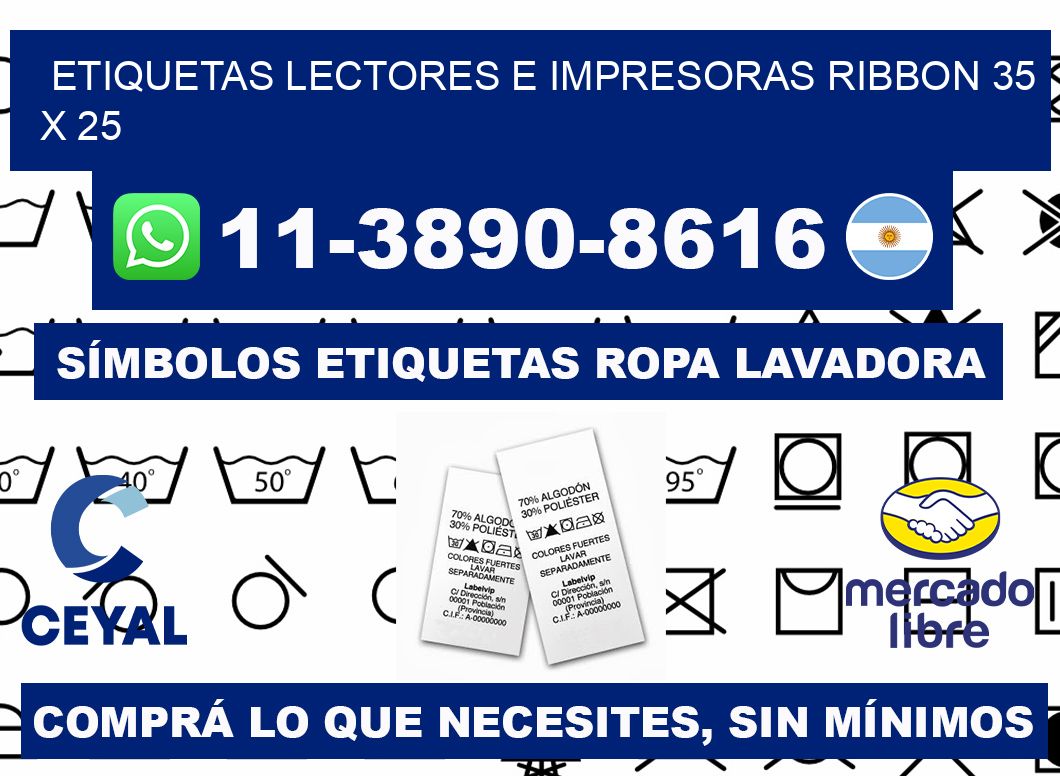 etiquetas lectores e impresoras ribbon 35 x 25
