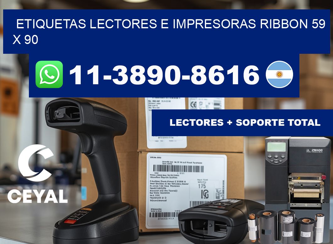 etiquetas lectores e impresoras ribbon 59 x 90