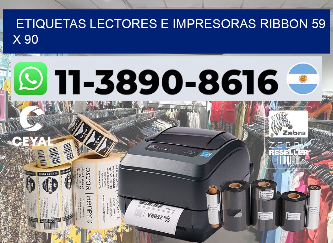 etiquetas lectores e impresoras ribbon 59 x 90
