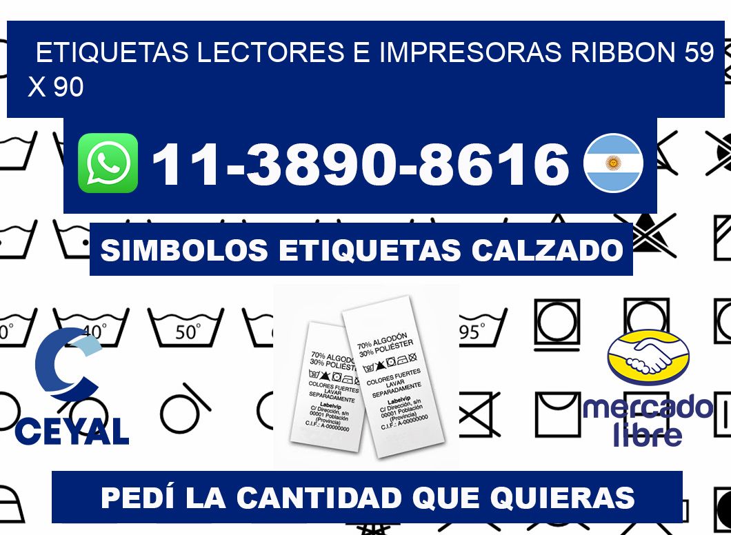 etiquetas lectores e impresoras ribbon 59 x 90