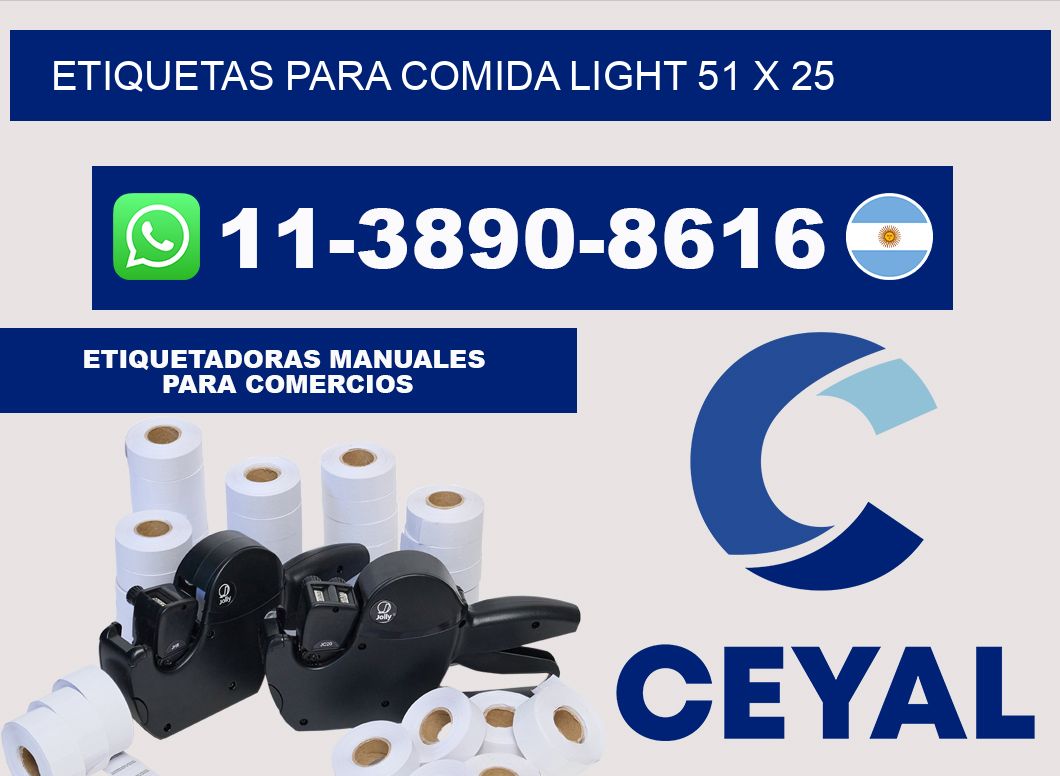 etiquetas para comida light 51 x 25