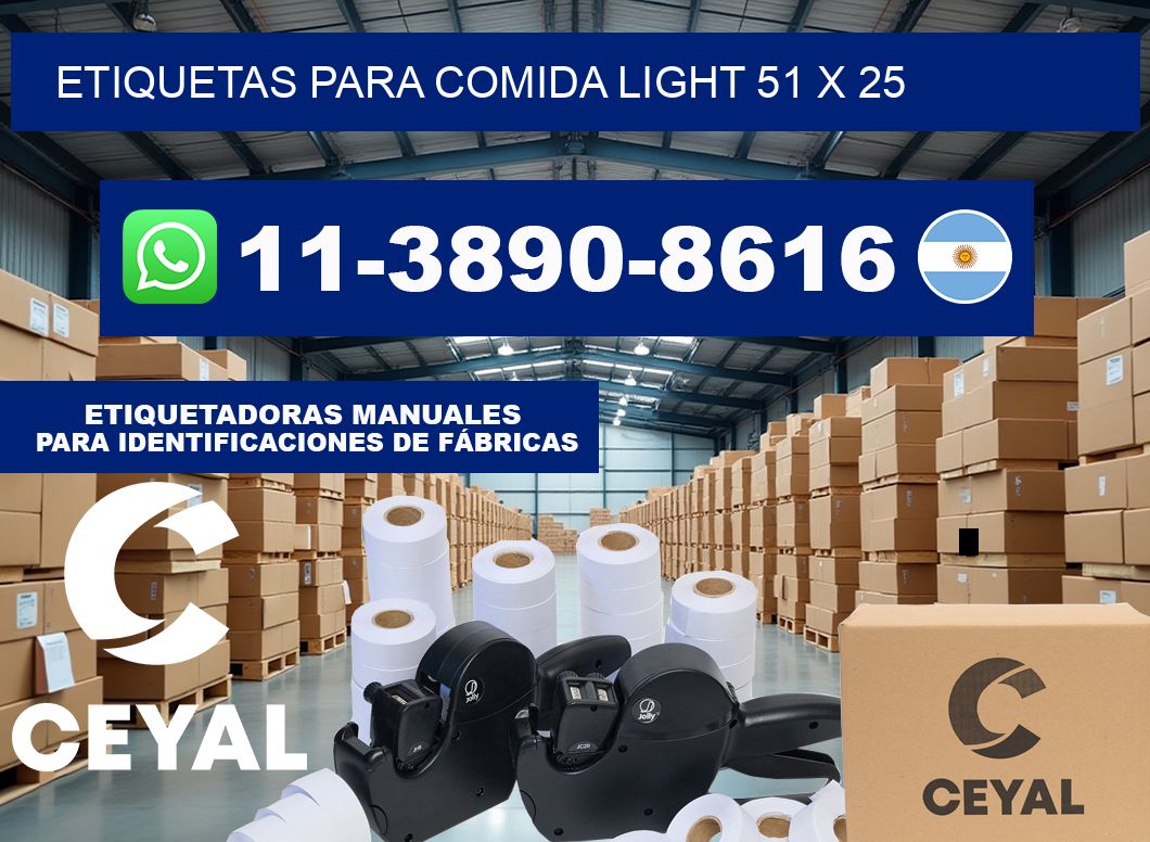etiquetas para comida light 51 x 25