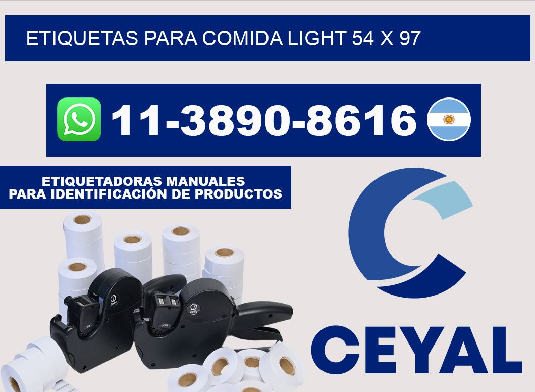 etiquetas para comida light 54 x 97