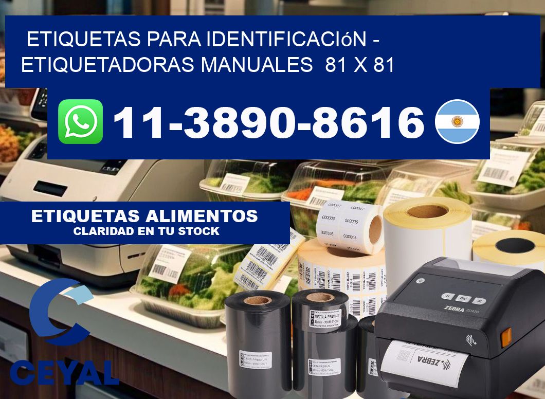 etiquetas para identificación - Etiquetadoras Manuales 81 x 81