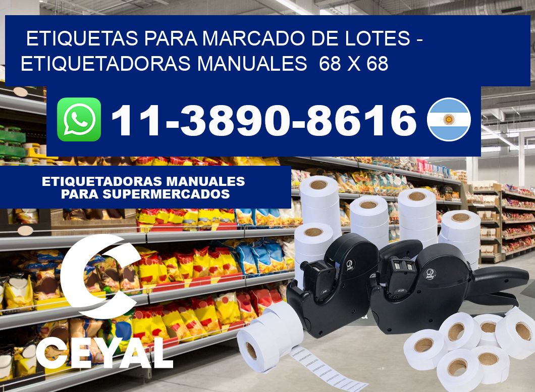 etiquetas para marcado de lotes - Etiquetadoras Manuales 68 x 68