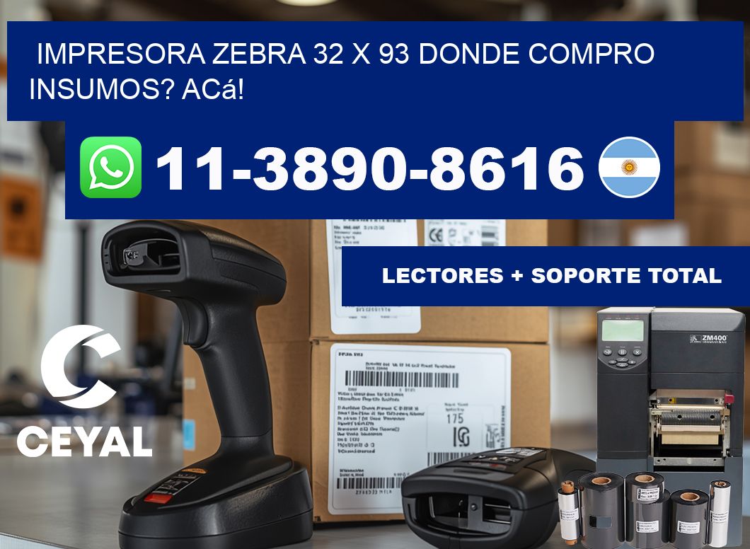 impresora zebra 32 x 93 Donde compro insumos? Acá!