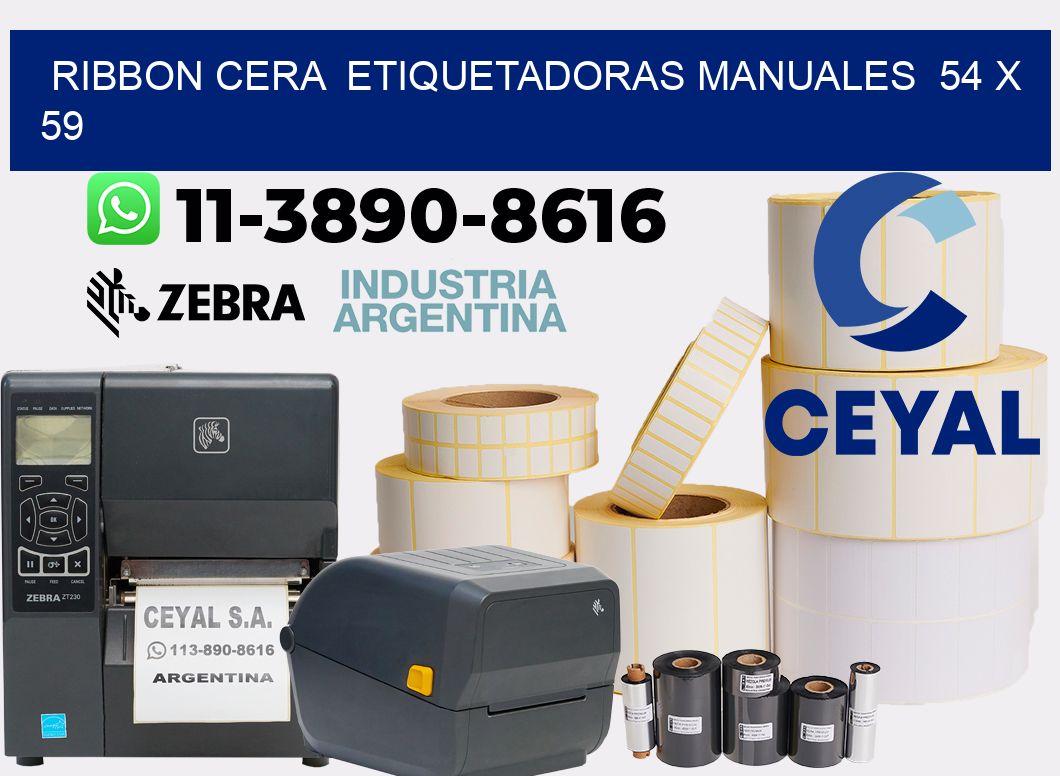 ribbon cera Etiquetadoras Manuales 54 x 59