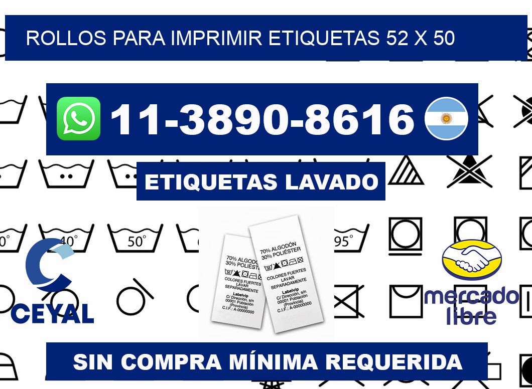 rollos para imprimir etiquetas 52 x 50