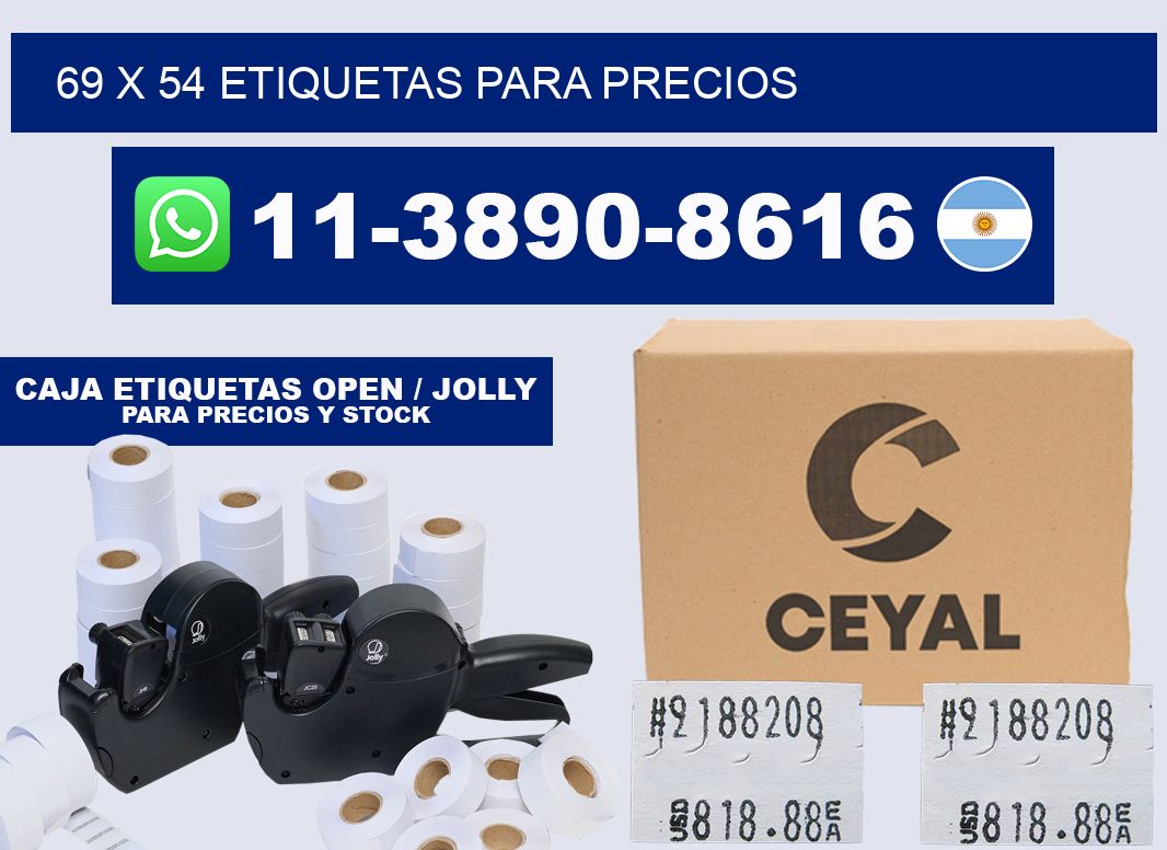 69 x 54 etiquetas para precios