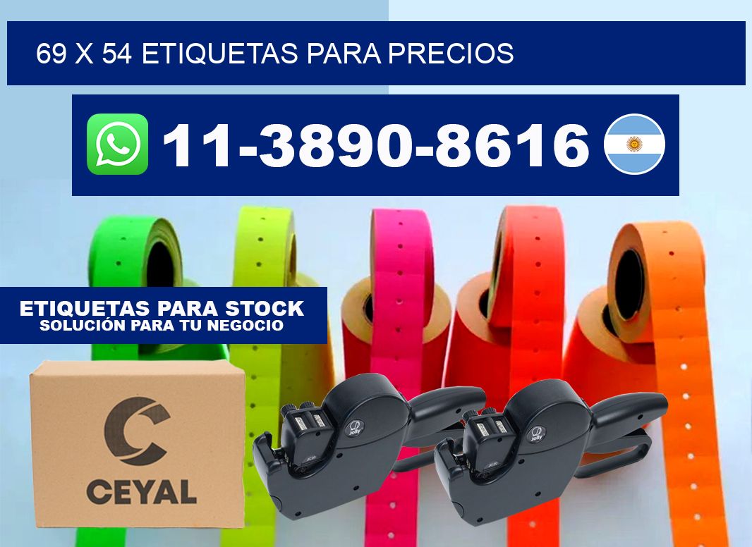 69 x 54 etiquetas para precios