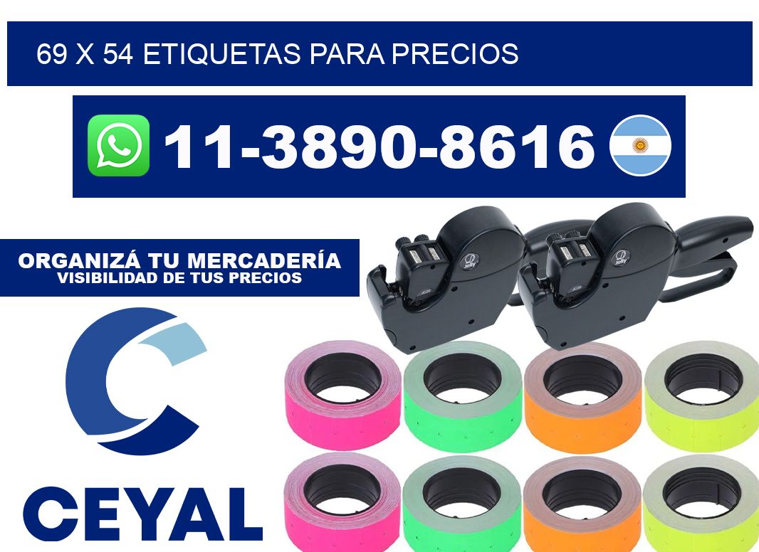 69 x 54 etiquetas para precios
