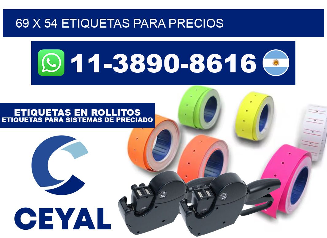 69 x 54 etiquetas para precios