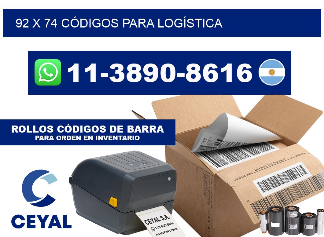 92 x 74 CÓDIGOS PARA LOGÍSTICA