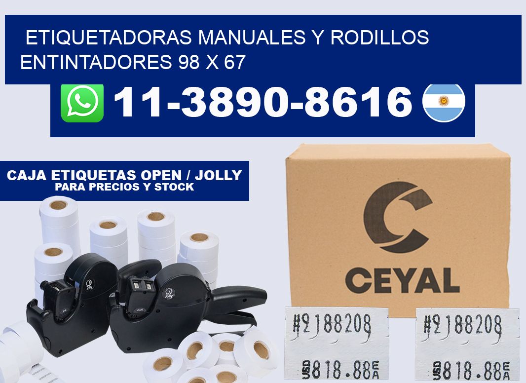 Etiquetadoras manuales y rodillos entintadores 98 x 67
