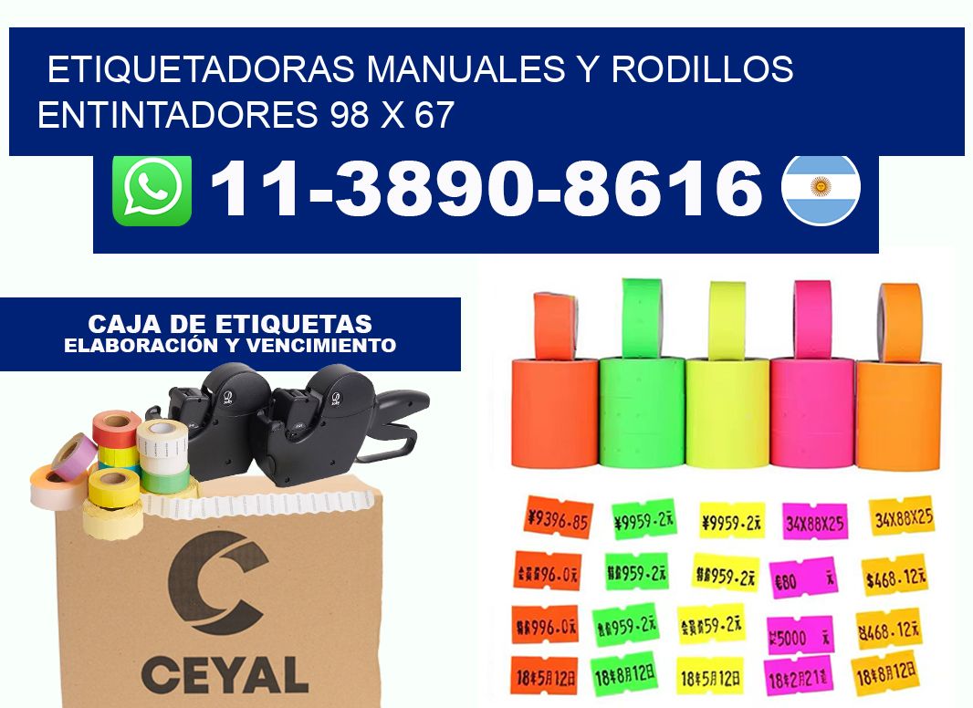 Etiquetadoras manuales y rodillos entintadores 98 x 67