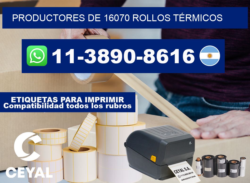 PRODUCTORES DE 16070 ROLLOS TÉRMICOS