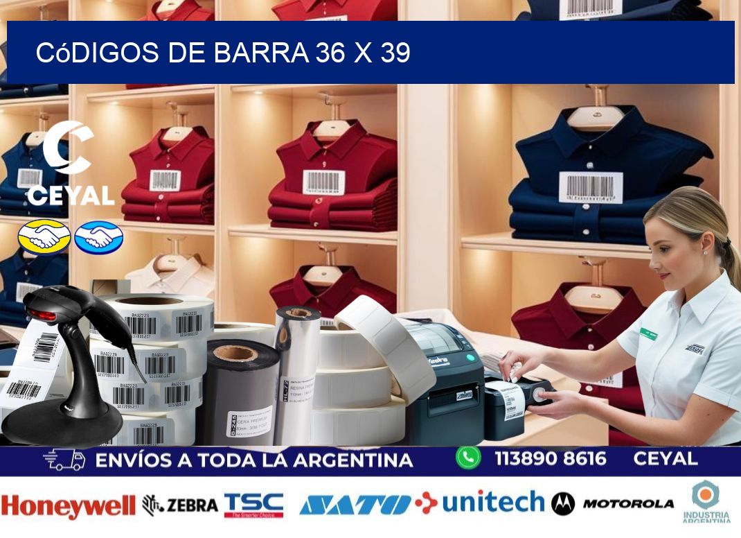 códigos de barra 36 x 39
