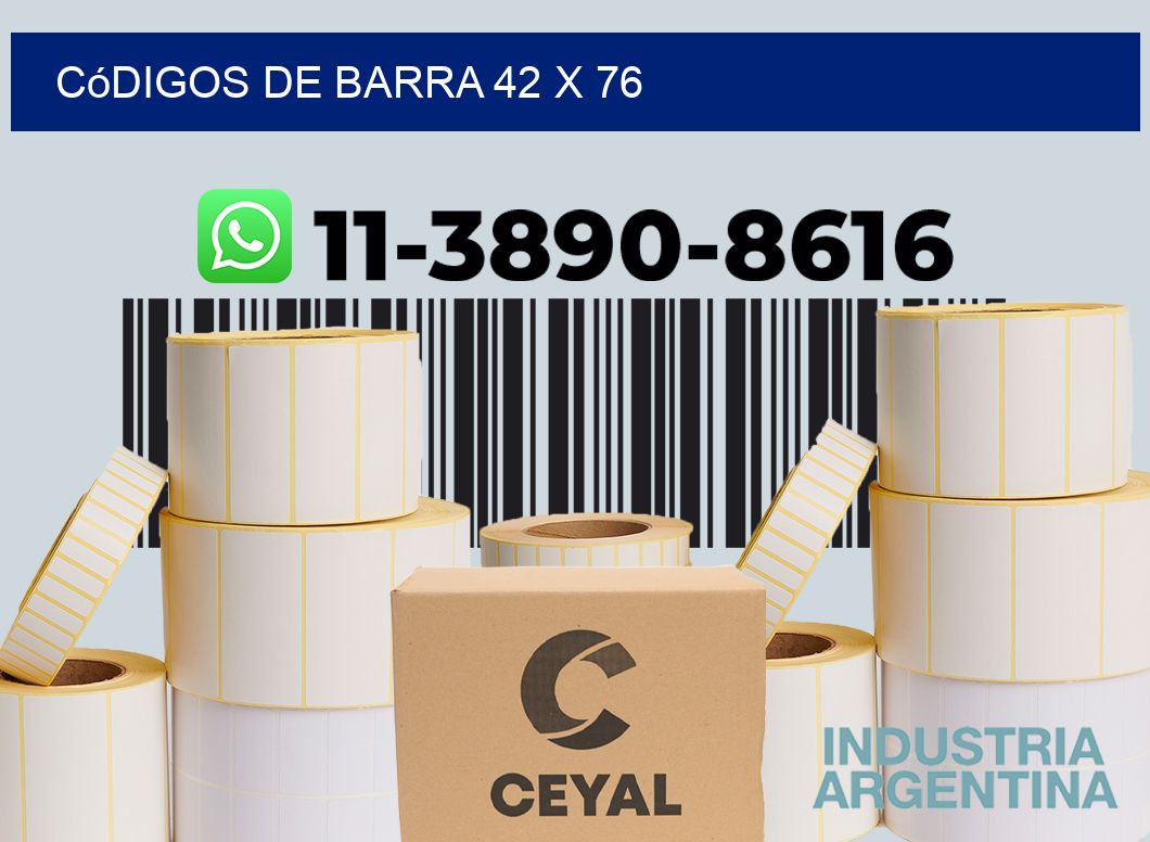 códigos de barra 42 x 76