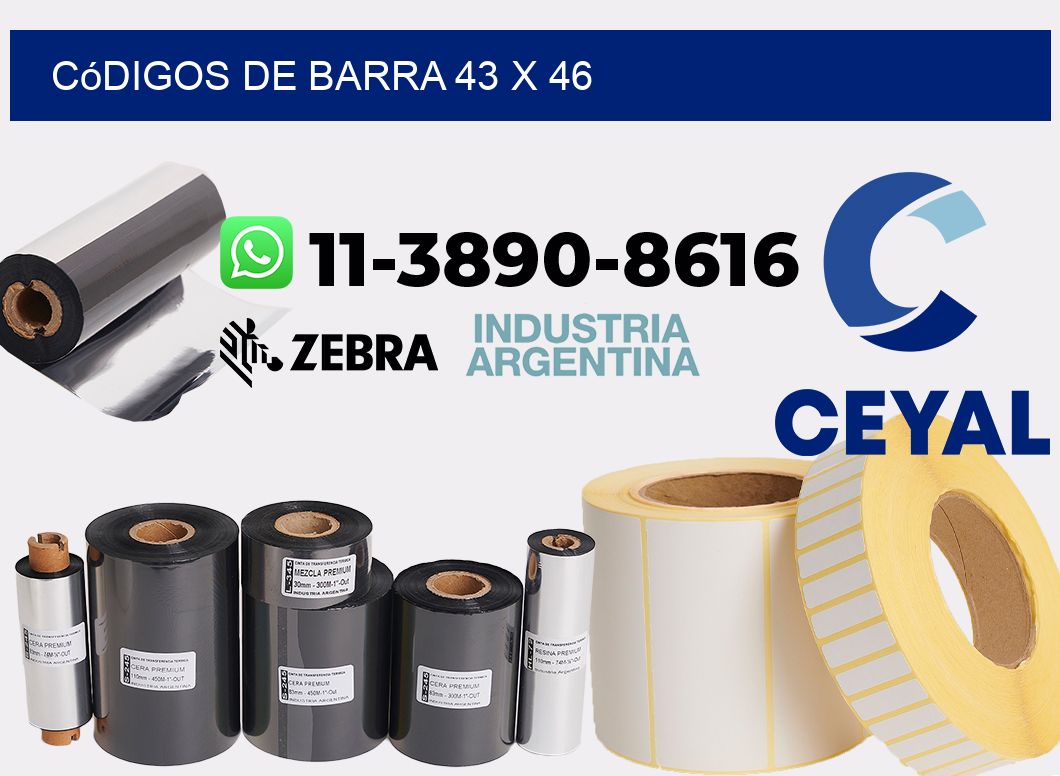 códigos de barra 43 x 46