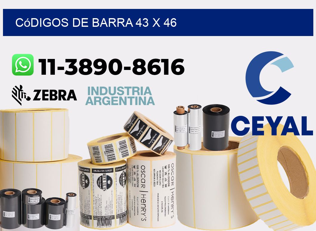 códigos de barra 43 x 46