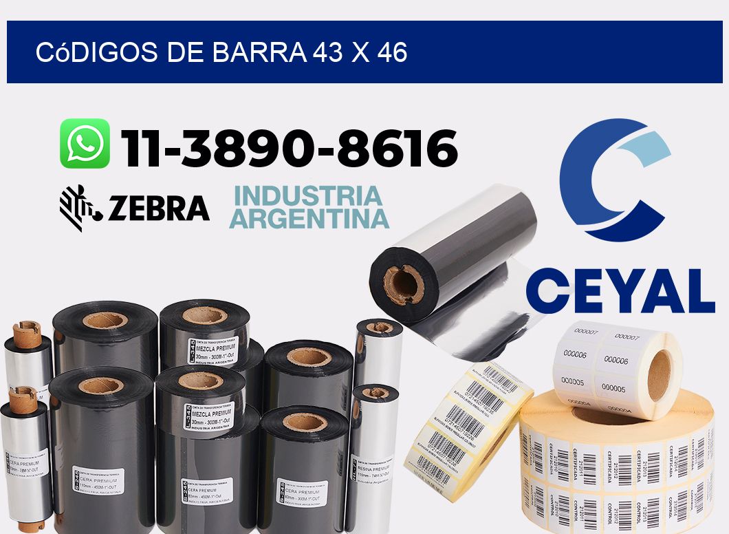 códigos de barra 43 x 46
