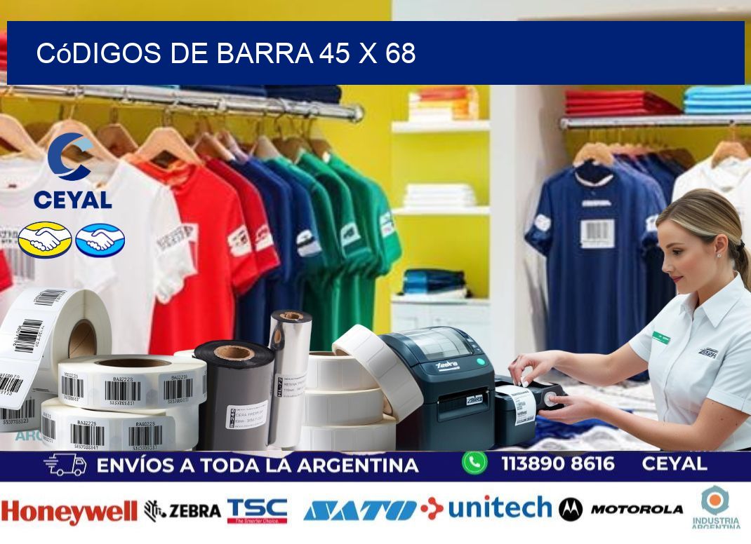 códigos de barra 45 x 68