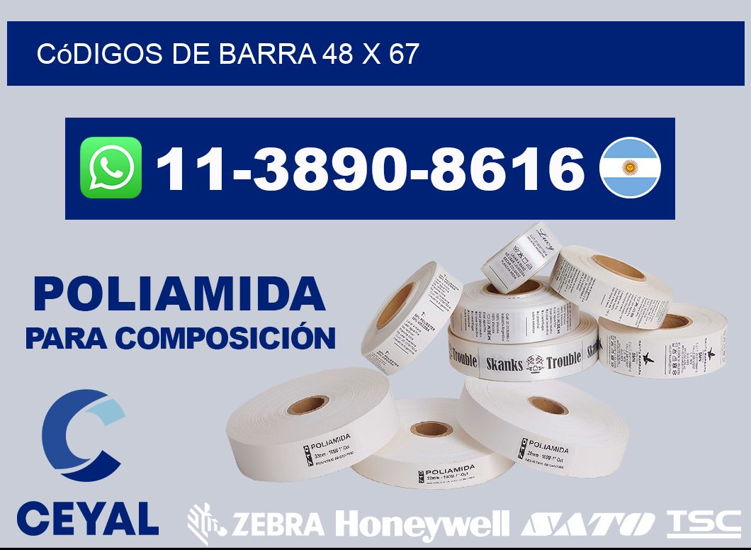 códigos de barra 48 x 67