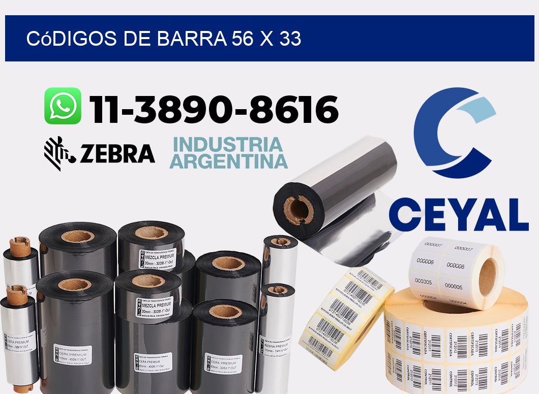 códigos de barra 56 x 33