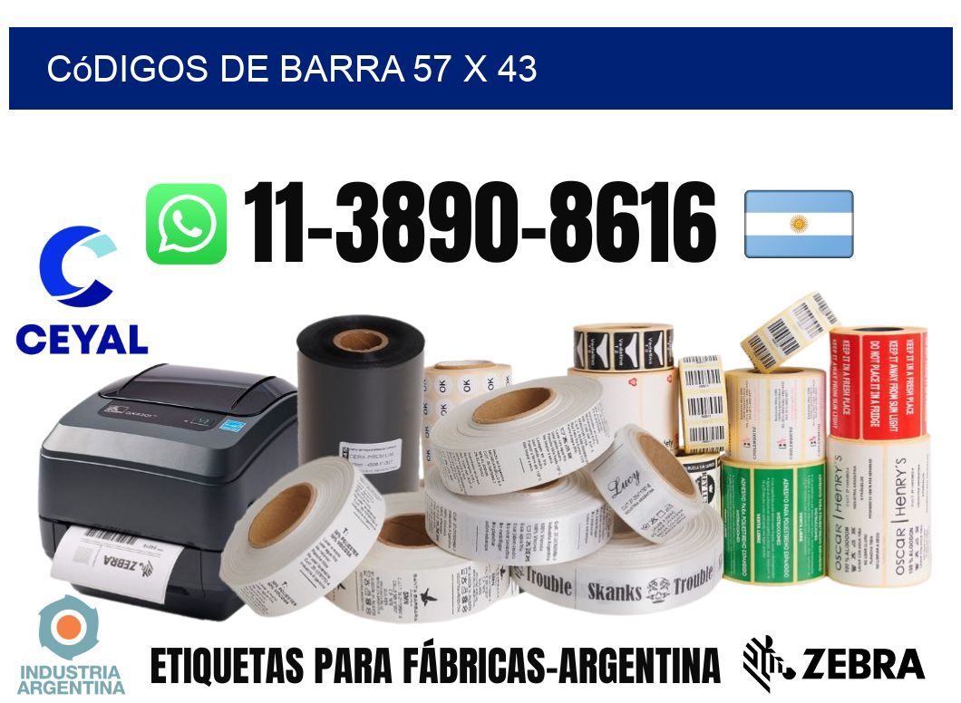 códigos de barra 57 x 43