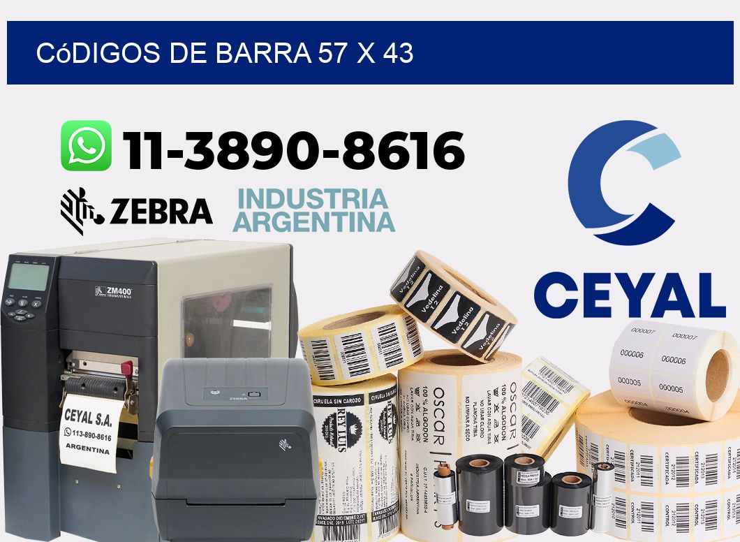 códigos de barra 57 x 43