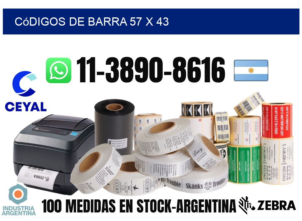 códigos de barra 57 x 43