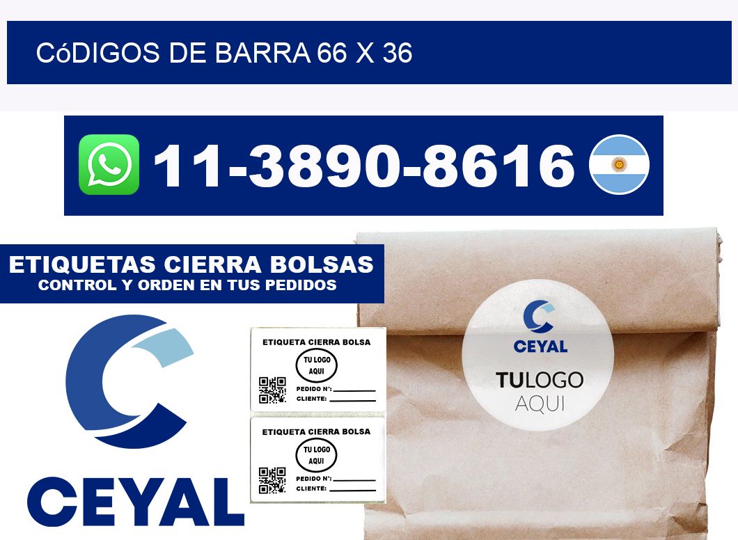 códigos de barra 66 x 36