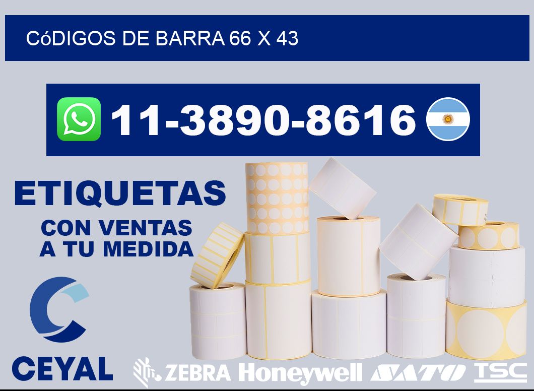 códigos de barra 66 x 43