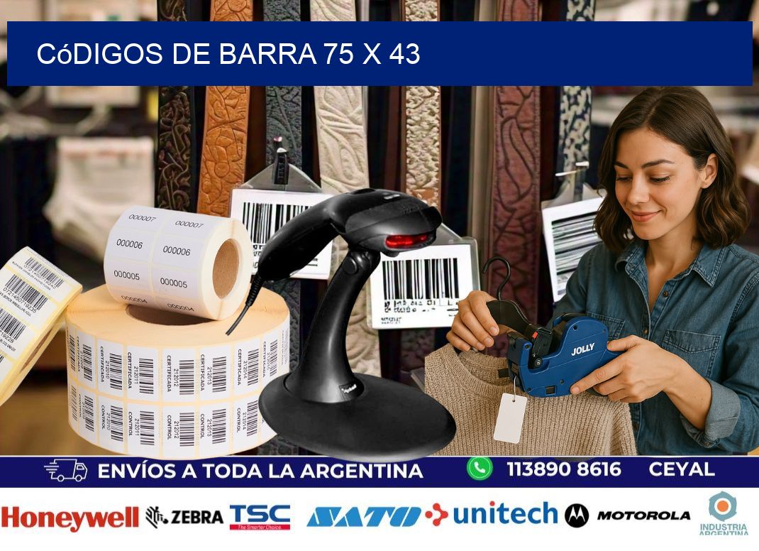 códigos de barra 75 x 43
