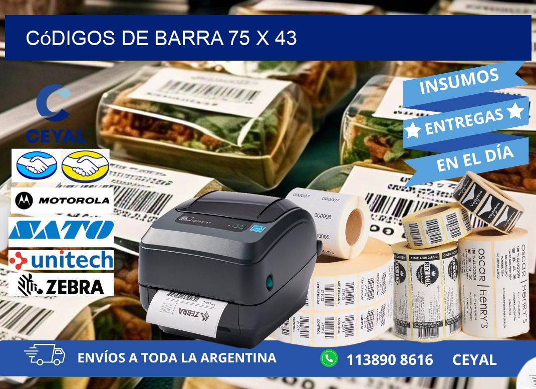 códigos de barra 75 x 43