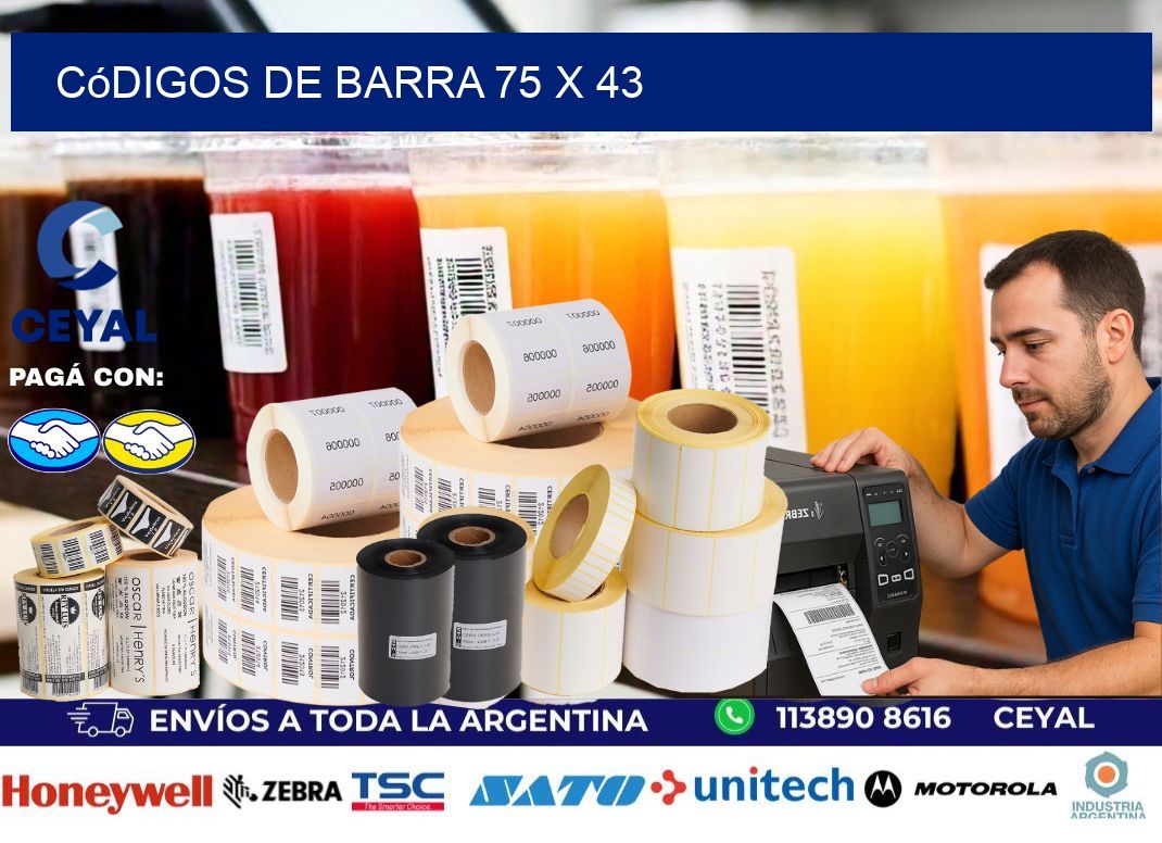 códigos de barra 75 x 43