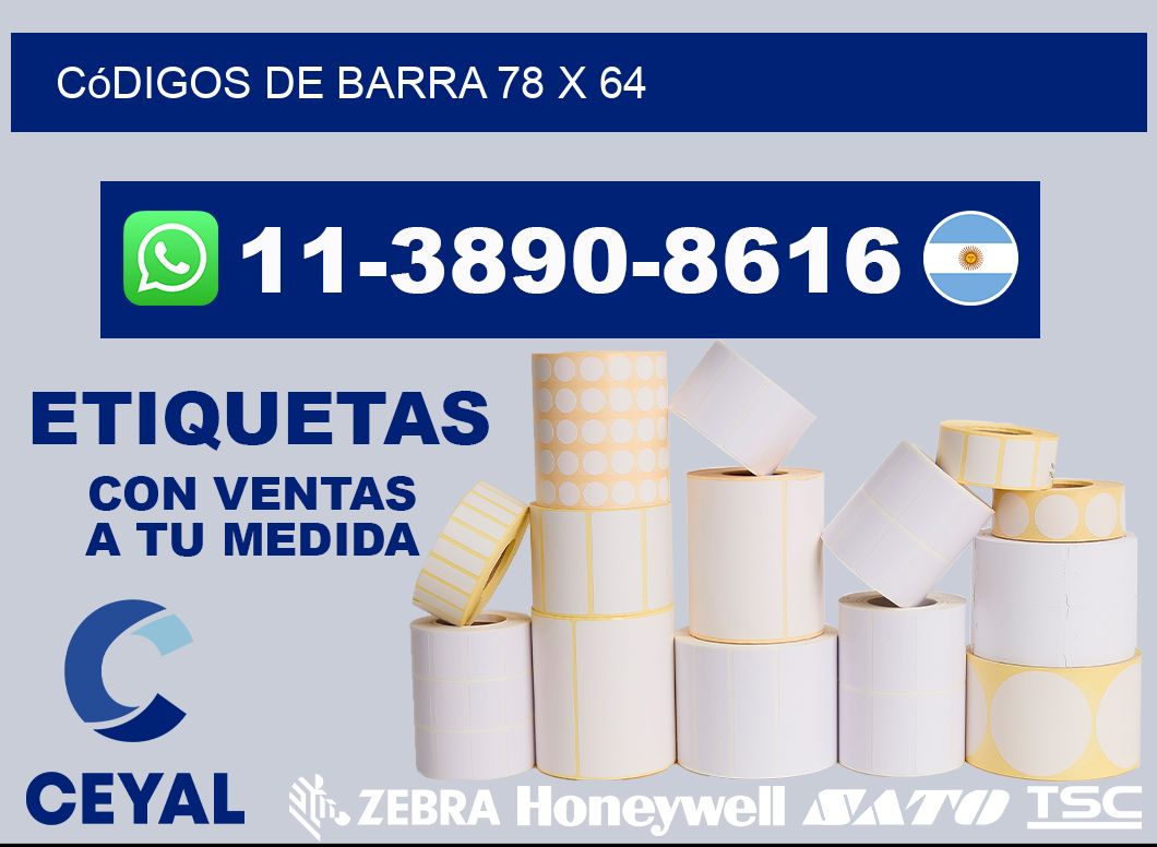 códigos de barra 78 x 64