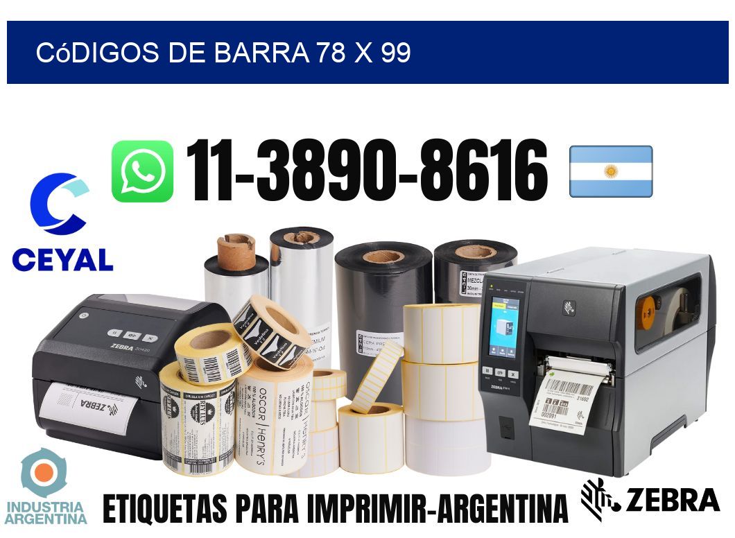 códigos de barra 78 x 99